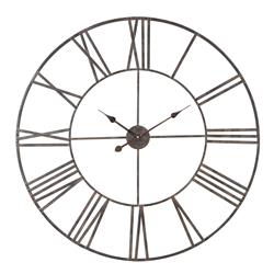 Aspire Home Accents 7807 Solange Round Metal Wall Clock&#44; Gray - 36 in.