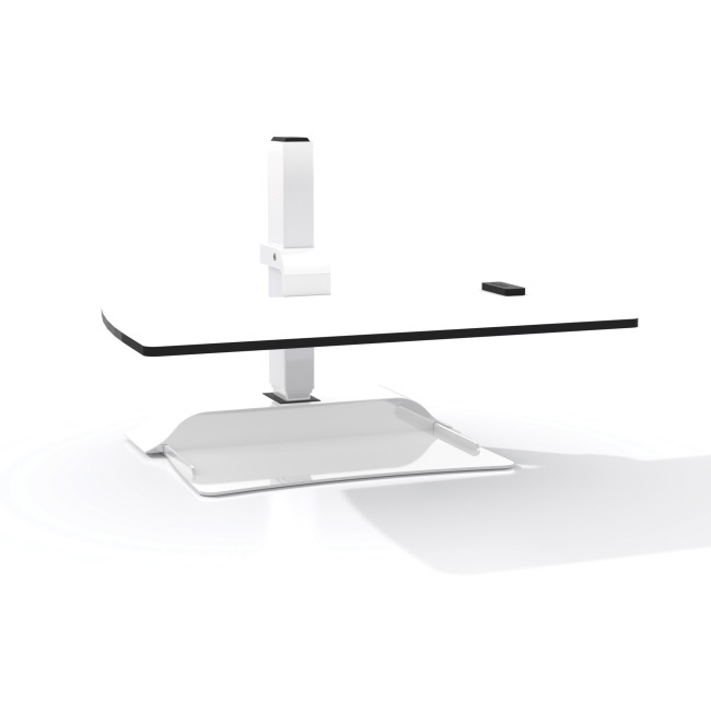 Safco Products Safco SAF2191WH Electric Desktop Sit-Stand Desk Riser with No Arm, White - 22 x 27.75 x 18.5 in.