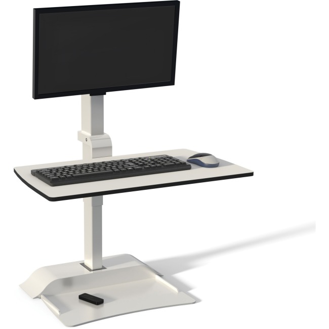 Safco Products Safco SAF2192WH Electric Desktop Sit-Stand Desk Riser with Arm, White - 22 x 27.75 x 18.5 in.