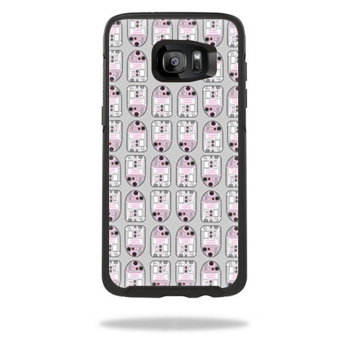 MightySkins OTSSGS7ED-Pink Galaxy Bots Skin for Otterbox Symmetry Samsung Galaxy S7 Edge Case Wrap Cover Sticker - Pink Galaxy Bots
