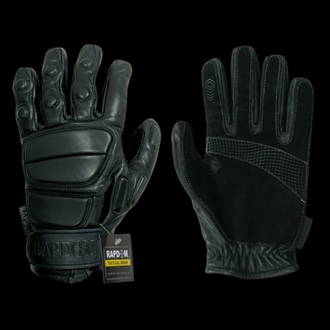 RAPDOM T11-PL-BLK-04 Heavy Duty Tactical Glove- Black- X Large