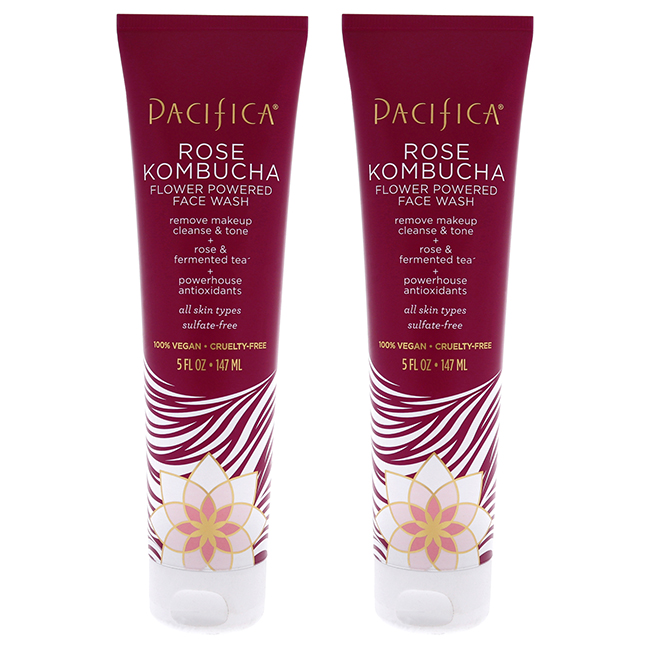Pacifica K0003405 5 oz Rose Kombucha Flower Powered Face Wash for Unisex - Pack of 2