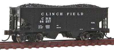 Bachmann Trains BAC19554 N Scale 2-Bay Hopper Clinch Field Train Freight Car