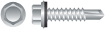 Strong-Point 4HA1032 10-16 x 2 in. 410 Stainless Steel Unslotted Indented Hex Washer Head Screws  Passivated and Waxed  Box of 1 500