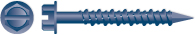 Strong-Point CH364 0.18 x 4 in. Slotted Indented Hex Washer Head Screws Notched Thread  Blue Ceramic Coating  Box of 1 000
