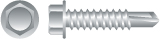 Strong-Point H1024V 10-16 x 1.50 in. Unslotted Indented Hex Washer Head Screws  Zinc Plated  Box of 500
