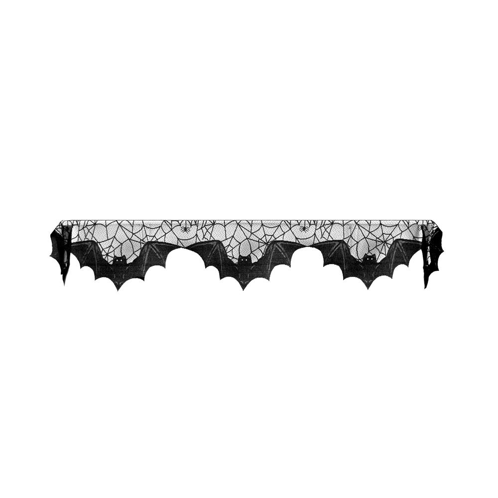 Heritage Lace BA-2080MSB Bats 20 x 80 in. Mantle Scarf