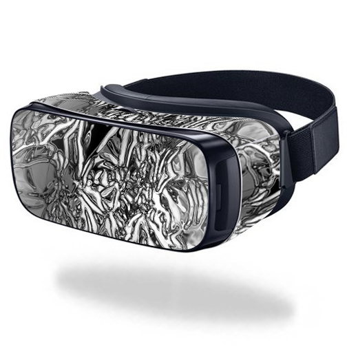 MightySkins SAGEVR-Chrome Water Skin for Samsung Gear VR Original Cover Wrap Sticker - Chrome Water
