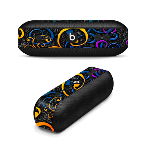 MightySkins BEPILLPL-Color Swirls Skin Decal Wrap for Beats by Dr. Dre Beats Pill Plus Sticker - Color Swirls