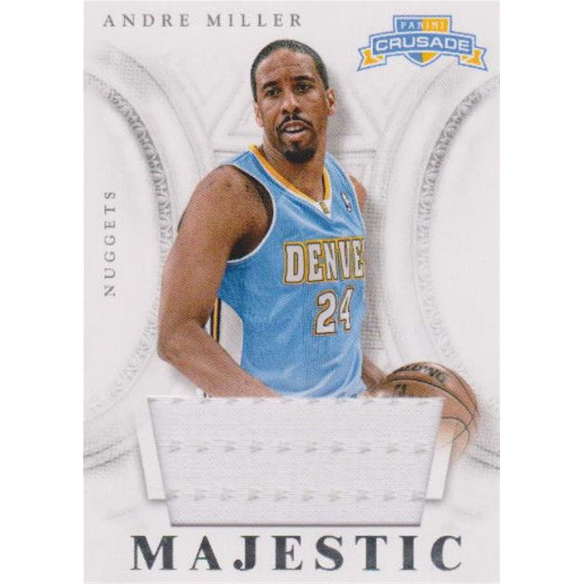 Autograph Warehouse 388293 Andre Miller Player Worn Jersey Patch Basketball Card 2013 Panini Crusade Majestic No. 2