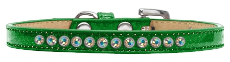 Mirage Pet Products 612-02 EG-10 AB Crystal Puppy Ice Cream Collar, Emerald Green - Size 10