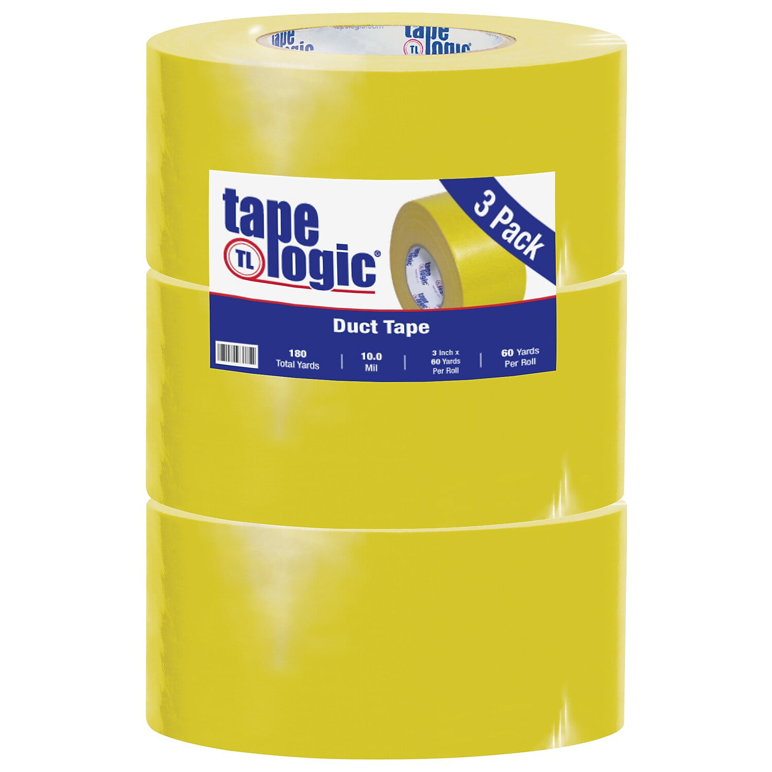 Box Partner Tape Logic T988100Y3PK 3 in. x 60 Yards Yellow Tape Logic 10 mil Duct Tape, Pack of 3 - 3 Per Case