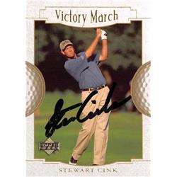 Autograph Warehouse 584153 Stewart Cink Autographed Trading Card - Golf&#44; PGA Star 2001 Upper Deck Victory March - No.158