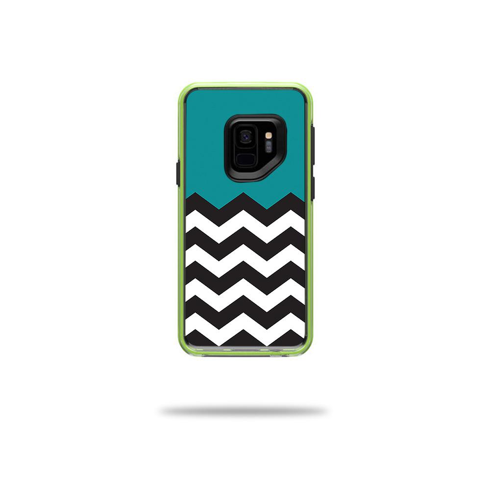 MightySkins LIFSS9-Teal Chevron Skin Decal for LifeProof SLAM Samsung Galaxy S9 Case Sticker - Teal Chevron