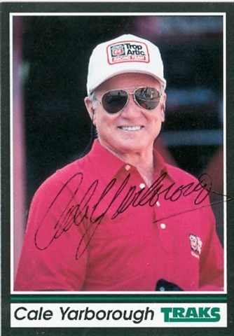Autograph Warehouse 31668 Cale Yarborough Autographed Trading Card Auto Racing 1991 Tracks- No. 66