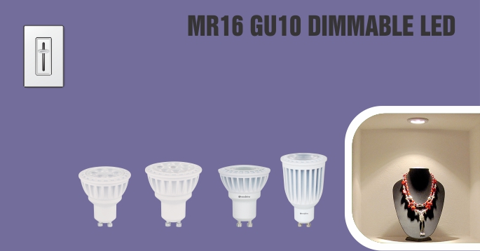 Overdrive 7W LED Bulbs MR GU10 DIM FL 5000K - Pack Of 6