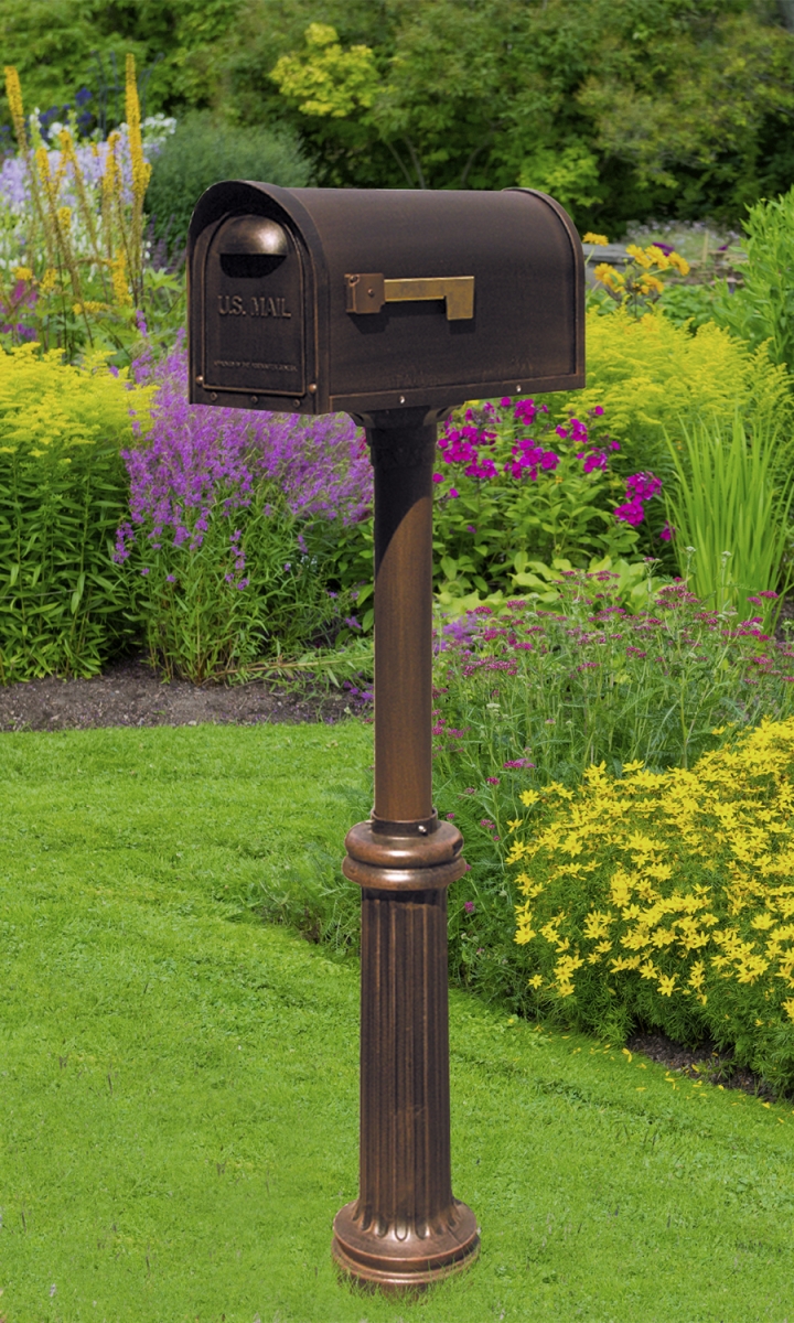 Special Lite SCC-1008-SPK-590-CP Classic Curbside with Bradford Direct Burial Mailbox Post, Copper