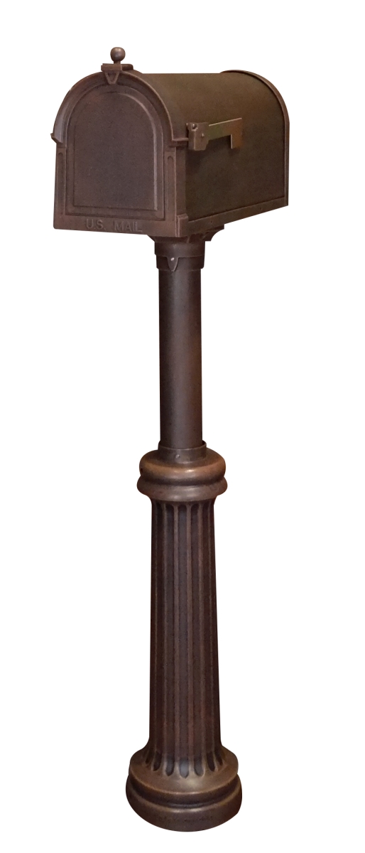 Special Lite SCB-1015-SPK-590-CP Berkshire Curbside with Bradford Surface Mount Mailbox Post, Copper