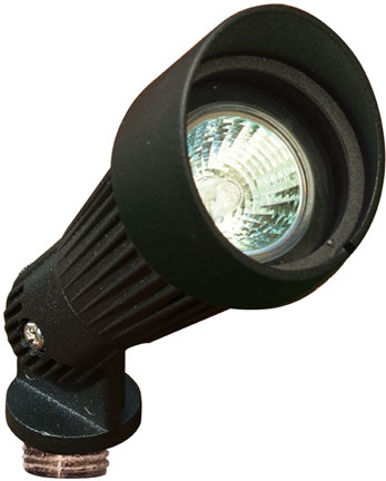 Dabmar Lighting LV203-B Cast Aluminum Directional Spot Light with Hood- Black