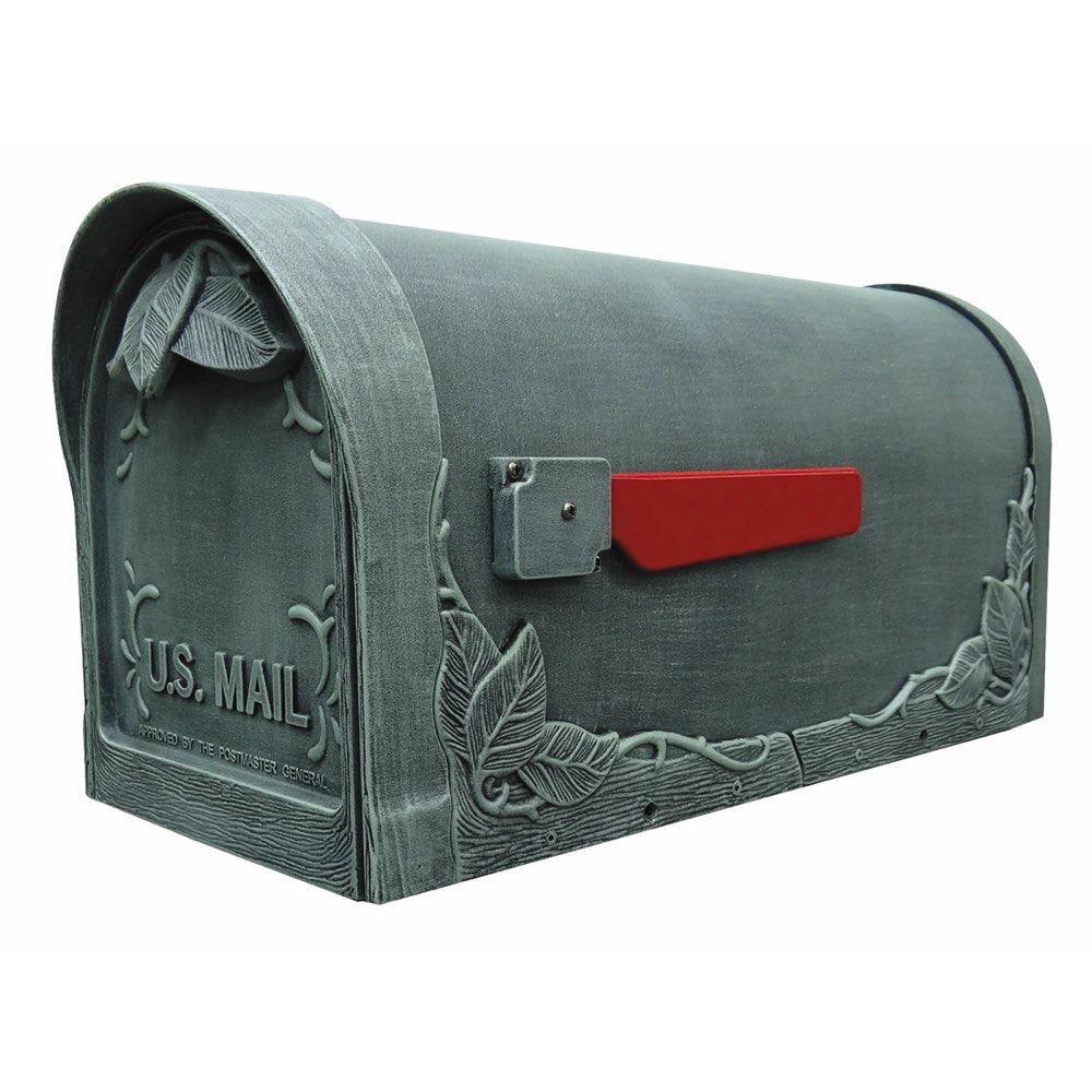 Special Lite Products SCF-1003-VG Floral Curbside Mailbox - Verde Green