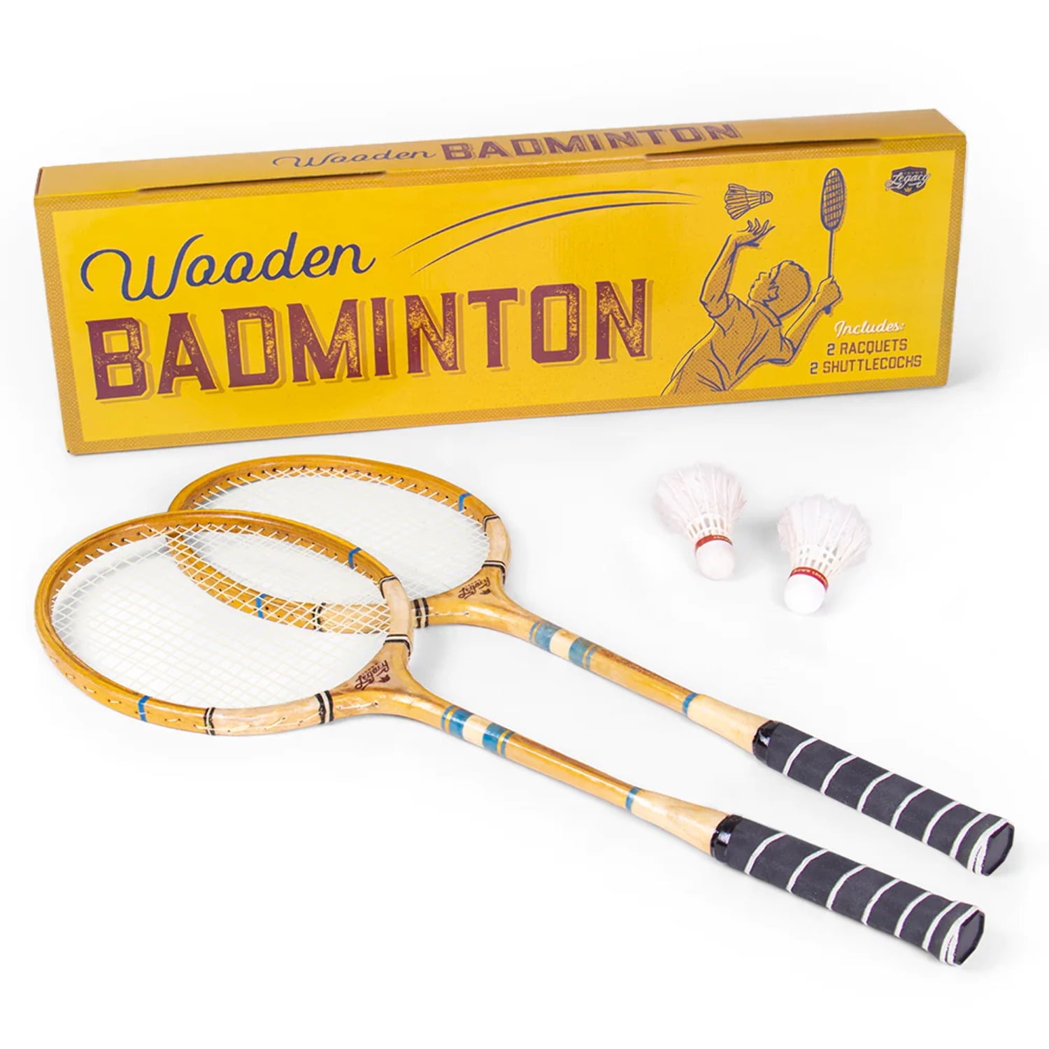 brybelly SLEG-001 Vintage Wooden Badminton