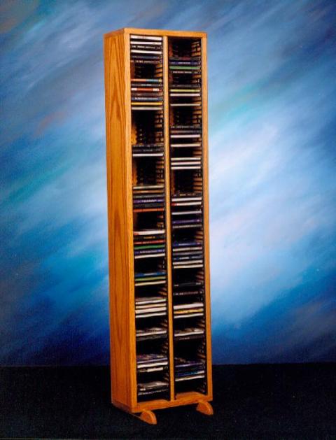 Maxpower Solid Oak Tower for CDs - Individual Locking Slots