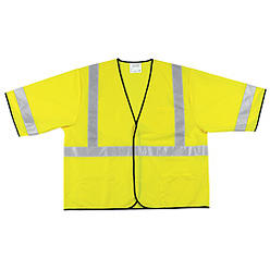 River City Clocks River City 611-VCL3SLX2 Class III Polyester Fluorescent Lime Safety Vest