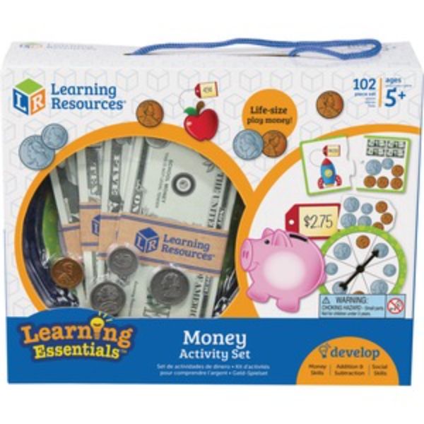 Learning Resources LRNLER3219 Skill Learning Money Activity Set&#44; Multi Color