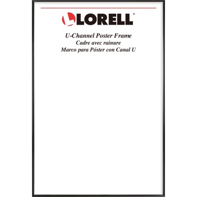 Lorell LLR49213 18 x 24 in. U-Channel Poster Frame, Black