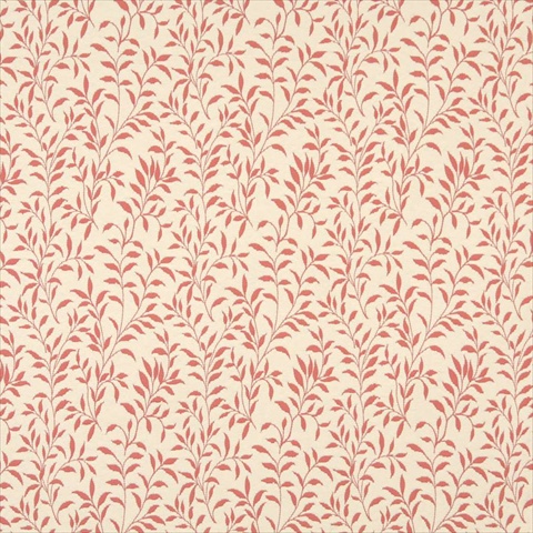 Designer Fabrics F413 54 in. Wide Coral Pink And Beige Floral Matelasse Reversible Upholstery Fabric