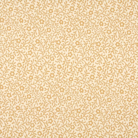Designer Fabrics F424 54 in. Wide Gold And Beige Floral Matelasse Reversible Upholstery Fabric