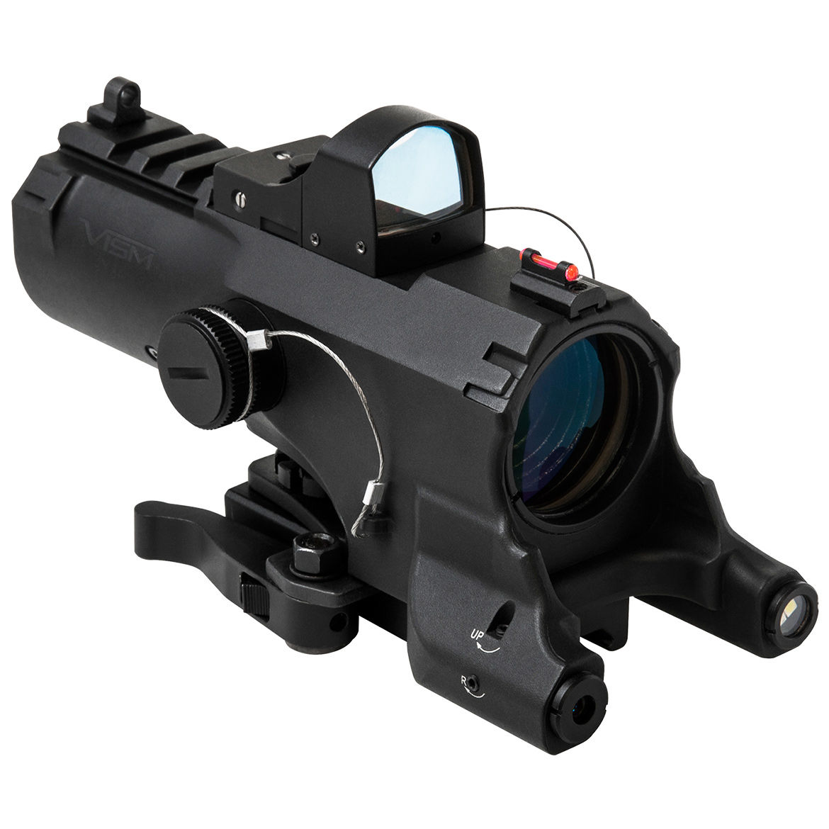 NcSTAR VECO434QRBG-A Micro Red Dot Prismatic Scope Combo&#44; Black - 4 x 34 mm.