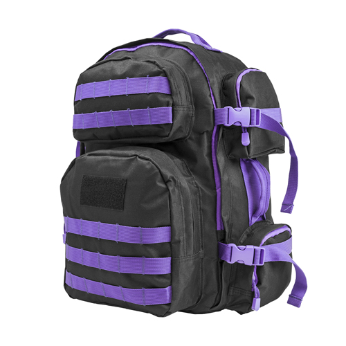 NcSTAR CBPR2911 Vism By Ncstar Tactical Back Pack- Black with Purple Trim