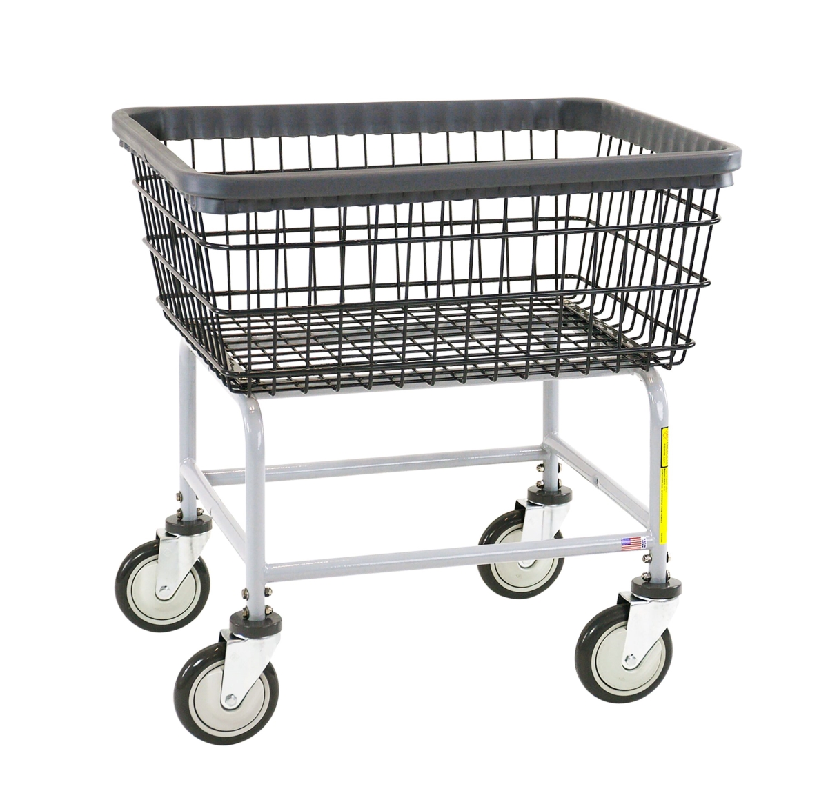 R&B Wire Products 100E-D7 Dura-Seven Anti-Rust Coating Wire Laundry Cart&#44; 2.5 Bushel