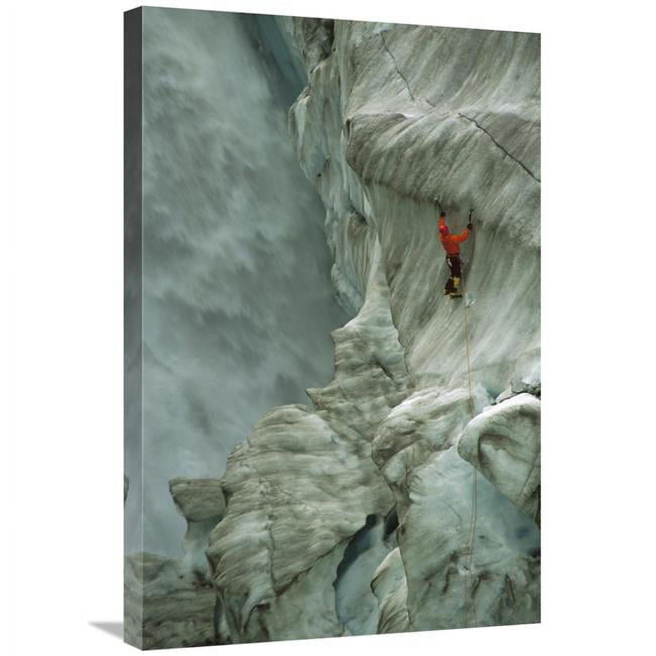 Global Gallery GCS-453449-2030-142 20 x 30 in. Ice Climber in Fox Glacier Crevasse Near VIctoria Falls, Westland NP, New Zealand Art Print - Co