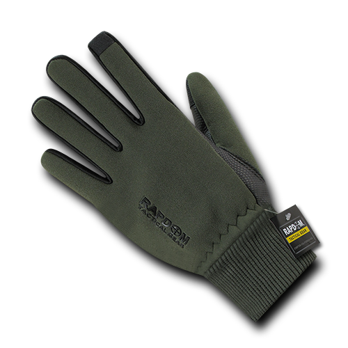 MakeITHappen Neoprene Gloves with Cuff, Olive Drab - Medium