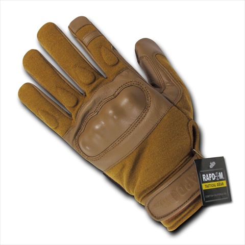 RAPDOM T40-PL-COY-02 Nomex Knuckle Glove - Coyote- Medium