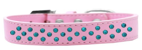 Mirage Pet Products 615-13 LPK-18 Sprinkles Southwest Turquoise Pearls Dog Collar, Light Pink - Size 18