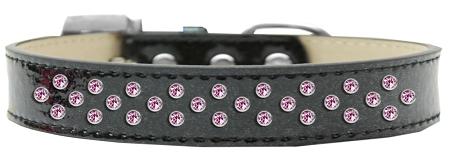 Mirage Pet Products 615-20 BK-20 Sprinkles Ice Cream Light Pink Crystals Dog Collar, Black - Size 20