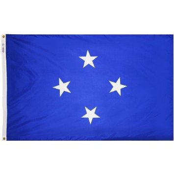 Annin Flagmakers 146807 3 ft. x 5 ft. Nyl-Glo Micronesia Flag
