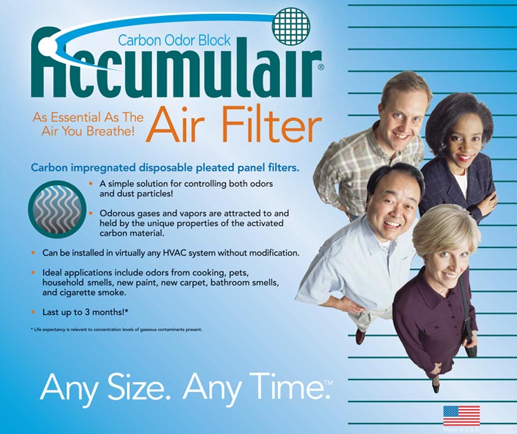 Filters-Now FO20X20X1=DDN 20x20x1 Day and Night Carbon Filter Pack of - 4