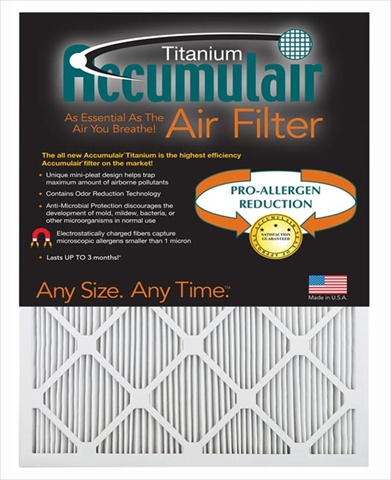 Accumulair FI21X21A Titanium 1 In. Filter-  Pack Of 4