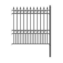 ALEKO FENCELONDIY5X5.5-UNB 5.5 x 5 ft. London Style DIY Iron Wrought Steel Fence High Quality Ornamental Fence