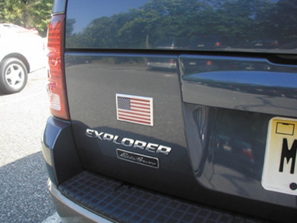Annin Flagmakers 10 2.5 x 4 in. Chrome Auto Emblem United States Flag