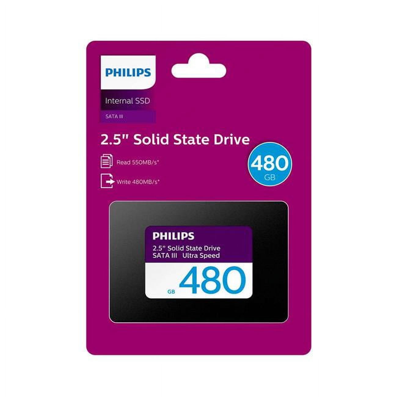 Philips PHSSDINT25480G02 SATA 3 Ultra Speed 480GB Internal SSD