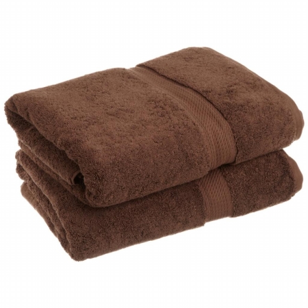 Superior 900GSM Egyptian Cotton 2-Piece Bath Towel Set  Chocolate