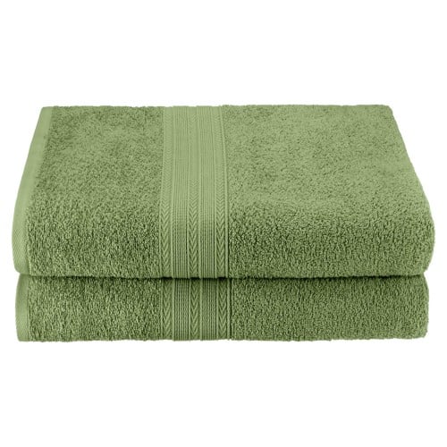 Superior EF-BSHEET TG Eco-Friendly 100 Percent Ringspun Cotton Bath Sheet Towel Set - Terrace Green, 2 Pieces