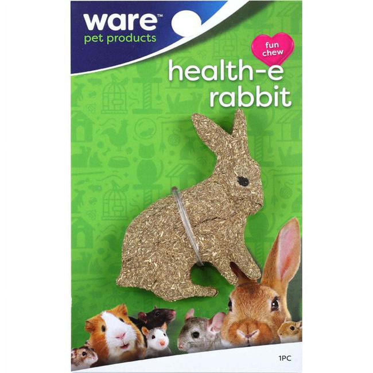 WARE MANUFACTURING INC Ware Manufacturing 13096 Natural Critter Ware Health-E-Rabbit Treat, Pack of 48