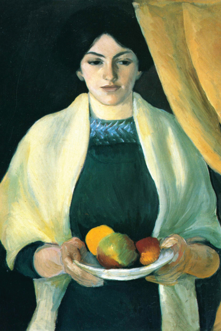 Buyenlarge Buy Enlarge 0-587-25746-6C12X18 Portrait with apples - portrait of the wife of the artist - Canvas Size C12X18