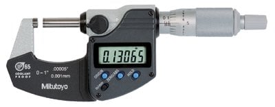 MITUTOYO 504-293-340-30 Series 293 Coolant Proof Micrometer- 1 in. Range